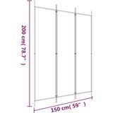 Kamerscherm - Antraciet - Stof - Inklapbaar Ontwerp