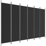 vidaXL - Kamerscherm - Zwart - Stof - Inklapbaar ontwerp