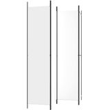 Kamerscherm - Wit - Stof - Inklapbaar Ontwerp