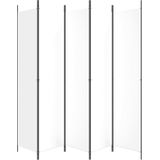 Kamerscherm - Wit - Stof - Inklapbaar Ontwerp