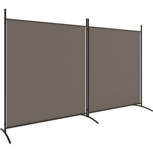 vidaXL 2-tlg. Paravent Anthrazit 348x180 cm Stoff