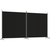 Vidaxl - 2-tlg. Paravent Schwarz 348x180 cm Stoff