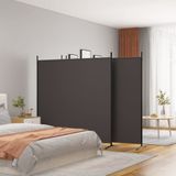 4-tlg. Paravent Braun 698x180 cm Stoff Vidaxl