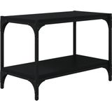 vidaXL-Tv-meubel-60x33x41-cm-bewerkt-hout-en-staal-zwart
