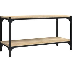 vidaXL-Tv-meubel-80x33x41-cm-bewerkt-hout-en-staal-sonoma-eikenkleurig