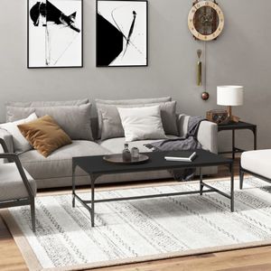 vidaXL Salontafel 80x50x35 cm bewerkt hout zwart