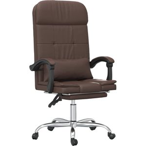 vidaXL - Kantoorstoel - massage - verstelbaar - kunstleer - bruin