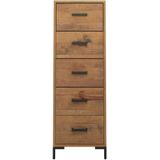 VidaXL Ladekast 42x35x110 cm Gerecycled Massief Grenenhout