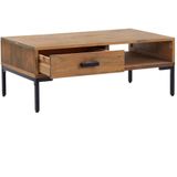 vidaXL Couchtisch 90x50x35 cm Massivholz Kiefer