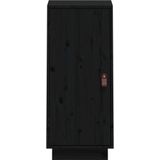 Sideboard Schwarz 34x40x75 cm Massivholz Kiefer Vidaxl