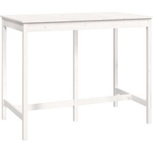 vidaXL - Bartafel - 140x80x110 - cm - massief - grenenhout - wit