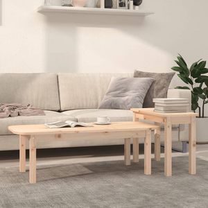 VidaXL-2-delige-Salontafelset-massief-grenenhout