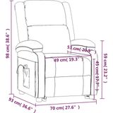 Massagestoel - Verstelbaar - Grijs - Stof - Met Heffunctie
