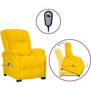 Massagestoel - Verstelbaar - Grijs - Stof - Met Heffunctie