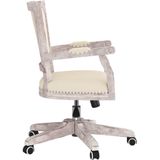 VidaXL Draaibare Kantoorstoel Linnen Beige