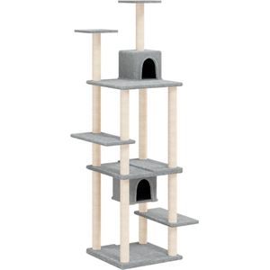 Vidaxl kattenmeubel met sisal krabpalen 176 cm lichtgrijs