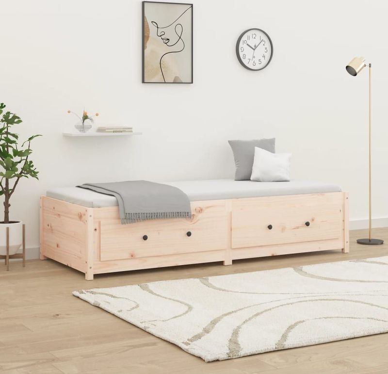 vidaXL Slaapbank 75x190 cm Massief Grenenhout - Small Single