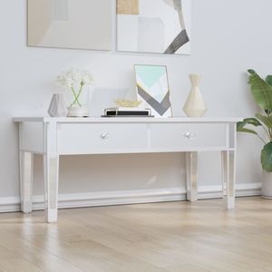 VidaXL Salontafel Gespiegeld 106x45x45 cm - Bewerkt Hout en Glas