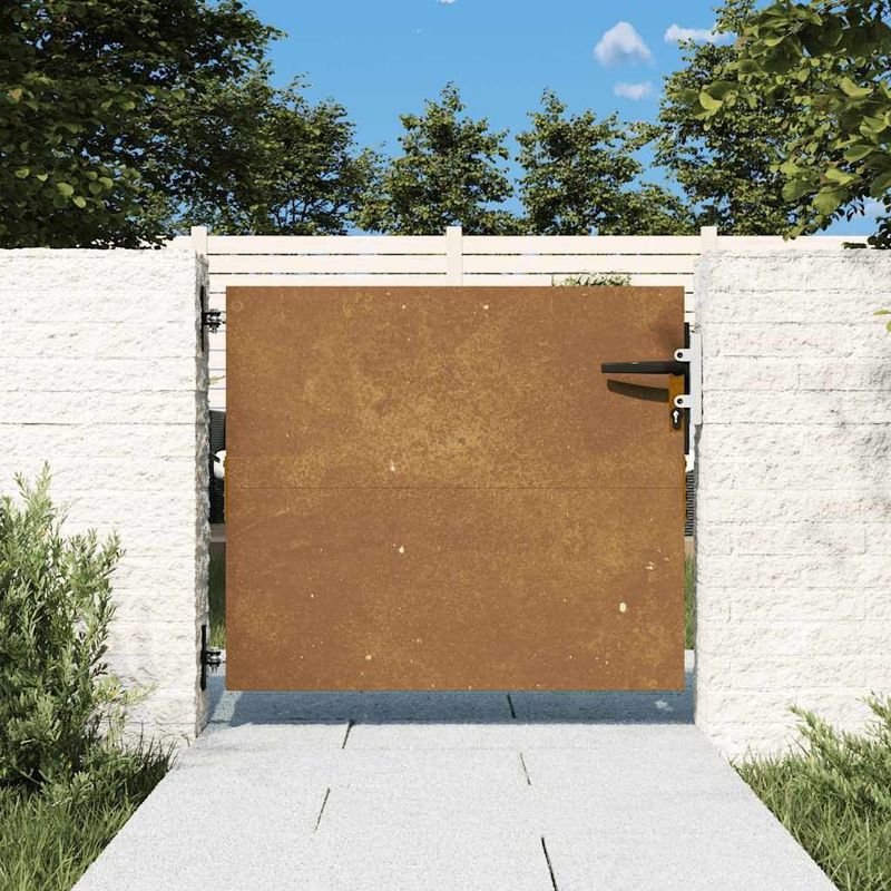 vidaXL - Poort - 85x75 - cm - cortenstaal