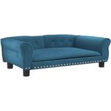 Vidaxl - Hundebett Blau 95x55x30 cm Samt