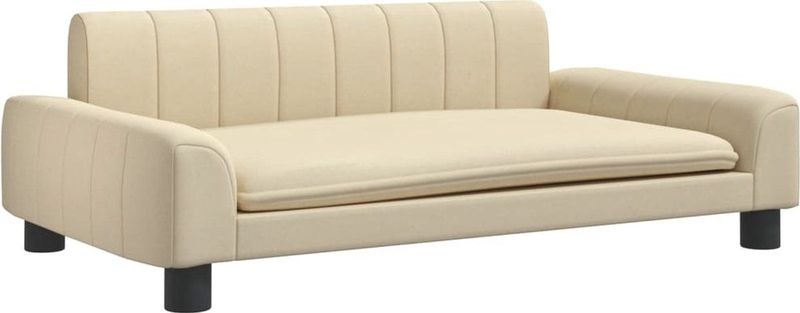 vidaXL Hundebett Creme 90x53x30 cm Stoff