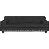 vidaXL Hundebett Schwarz 90x53x30 cm Samt