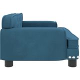 Vidaxl - Hundebett Blau 70x45x30 cm Samt 143874