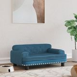 Vidaxl - Hundebett Blau 70x45x30 cm Samt 143874