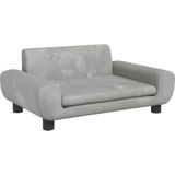 Vidaxl - Hundebett Hellgrau 70x45x33 cm Samt