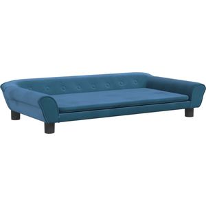 vidaXL Hondenmand 100x50x21 cm fluweel blauw, hondenbank, hondenbed, dierenmand, huisdierenbank, huisdierenmand, dierenbed, huisdierenbed