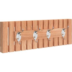 vidaXL - Wandkapstok - 42x8,5x14 - cm - massief - walnotenhout
