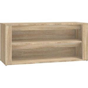 vidaXL Schoenenrek 100x35x45 bewerkt hout sonoma eikenkleurig