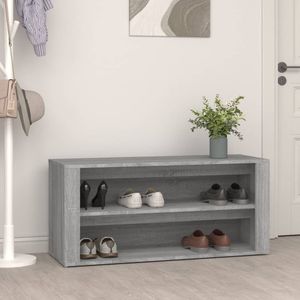 Schuhregal Betongrau 100x35x45 cm Holzwerkstoff vidaXL
