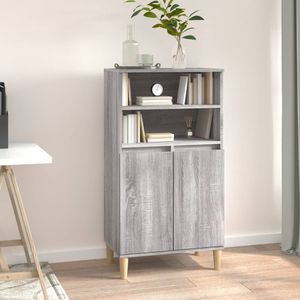 vidaXL Highboard Grau Sonoma 60x36x110 cm Holzwerkstoff