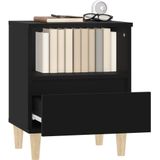 vidaXL Nachttisch Schwarz 40x35x50 cm