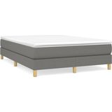 vidaXL Bettgestell ohne Matratze Dunkelgrau 140x200 cm Stoff