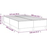 Bettgestell Schwarz 120x200 cm Stoff Vidaxl