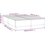 vidaXL Bettgestell ohne Matratze Dunkelgrau 140x200 cm Samt