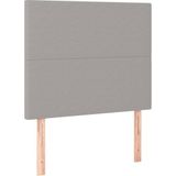 Kopfteile 2 Stk. Hellgrau 100x5x78/88 cm Stoff Vidaxl
