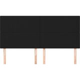 Kopfteile 4 Stk. Schwarz 80x5x78/88 cm Stoff vidaXL