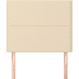 vidaXL - Hoofdborden - 2 - st - 90x5x78/88 - cm - stof - crèmekleurig