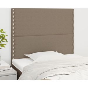vidaXL Kopfteile 2 Stk. Taupe 100x5x78/88 cm Stoff