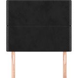 Kopfteile 2 Stk. Schwarz 90x5x78/88 cm Samt Vidaxl