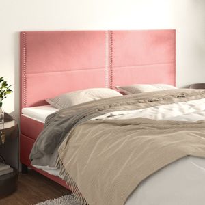 vidaXL Kopfteile 4 Stk. Rosa 80x5x78/88 cm Samt