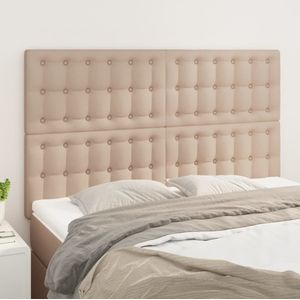 vidaXL Kopfteile 4 Stk. Cappuccino-Braun 72x5x78/88 cm Kunstleder