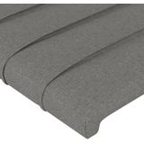 vidaXL Hoofdborden 2 st 100x5x78/88 cm stof donkergrijs