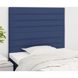 vidaXL Hoofdborden 2 st 100x5x78/88 cm stof blauw