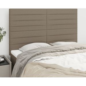 vidaXL - Hoofdborden - Taupe - Stof - 4 Stuks - Verstelbare Hoogte