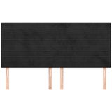 Kopfteile 4 Stk. Schwarz 100x5x78/88 cm Samt Vidaxl