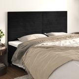Kopfteile 4 Stk. Schwarz 100x5x78/88 cm Samt Vidaxl